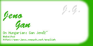 jeno gan business card